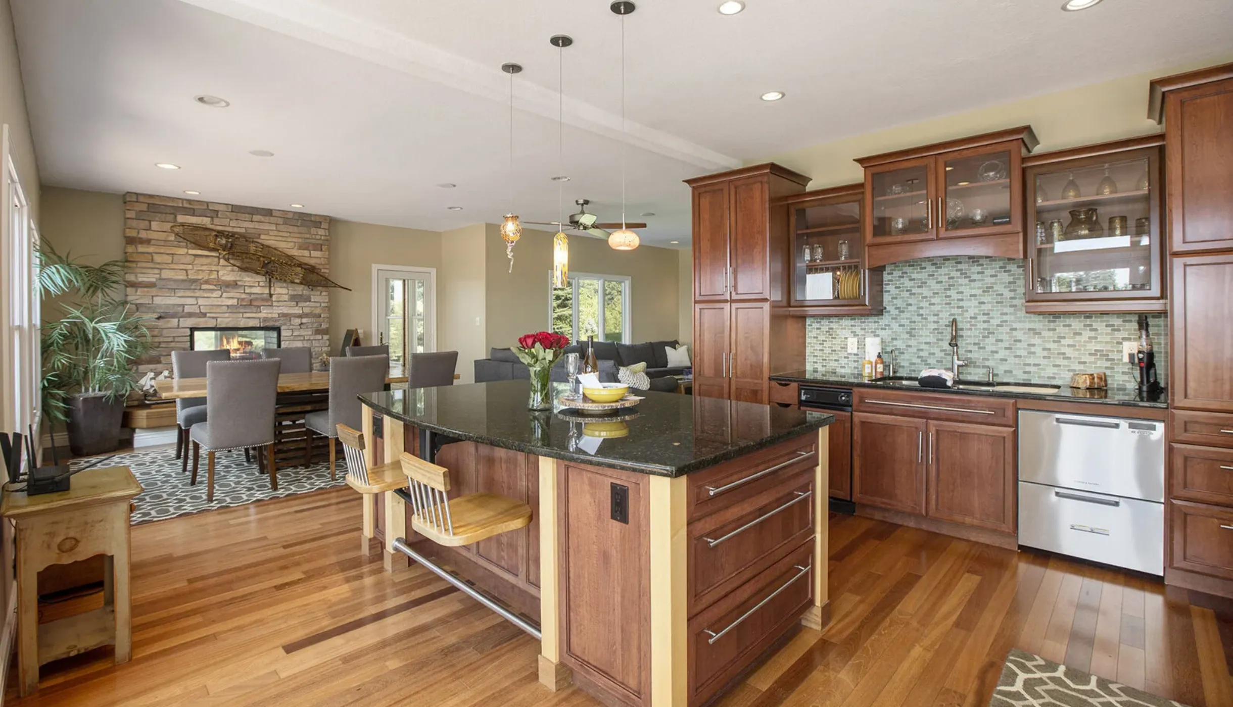Traverse City vacation rental near horse show with modern interior and spacious living area