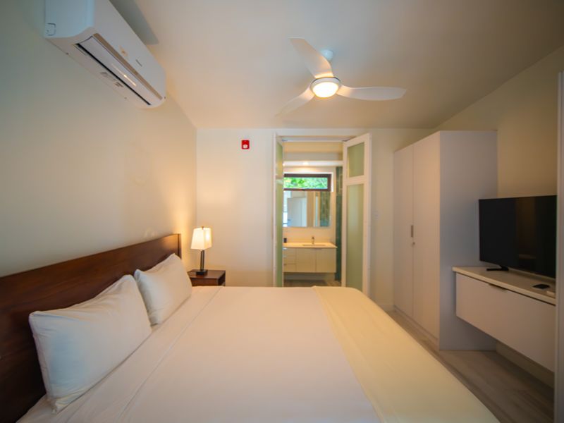 A bright Bessa ocean-suite interior