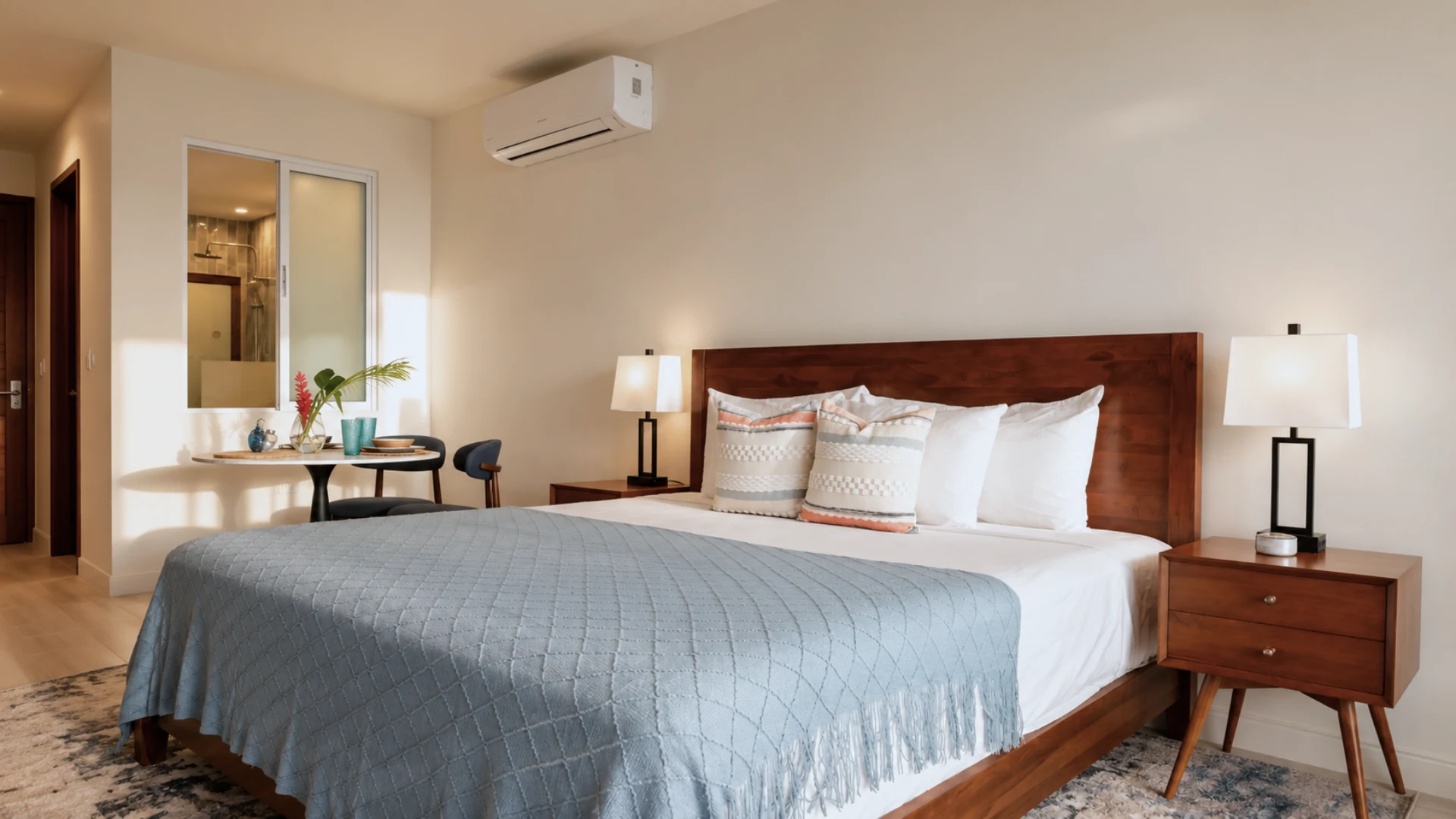 King bedroom in Bessa’s two-bedroom ocean suite U78