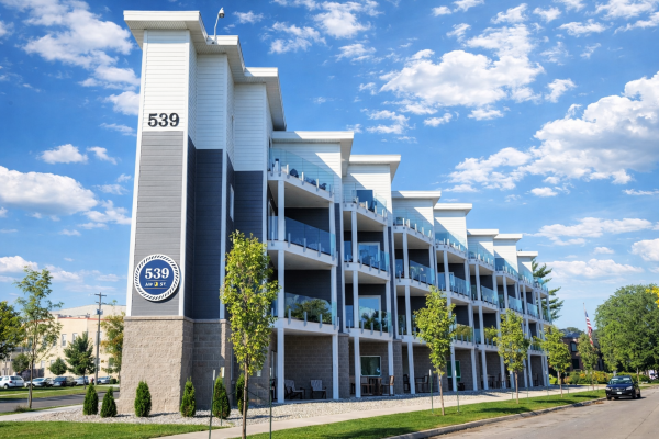 Luxury condo at 539 Bay Street Traverse City offering stylish interiors, easy access to lakefront, dining, festivals, wineries, and local attractions